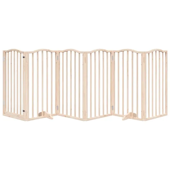 Poartă Pliabilă Câini - Lemn Plop - 300 cm - Livrare Gratuită