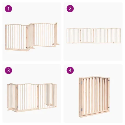 Poartă Câini Pliabilă Lemn - 320 cm - Livrare Gratuită