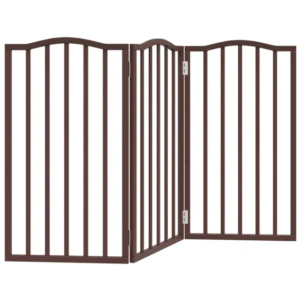 Poartă Pliabilă Câini 3 Panouri Lemn Plop 150 cm