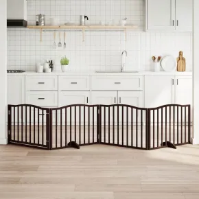 Poartă Câini Pliabilă Lemn Natural - 320 cm - Livrare Gratuită