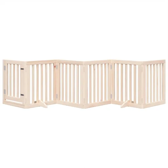 Poartă Câini Pliabilă Lemn - 300cm cu Ușă | Livrare Gratuită