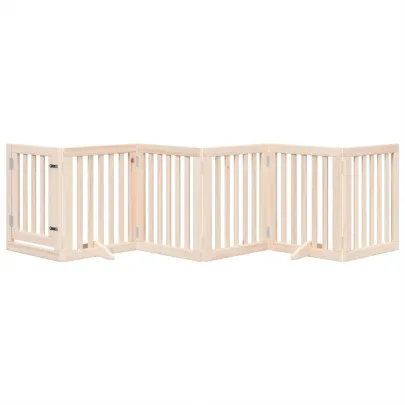 Poartă Câini Pliabilă Lemn - 300cm cu Ușă | Livrare Gratuită