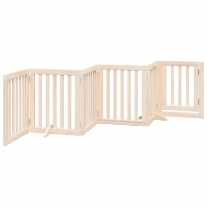 Poartă Câini Pliabilă Lemn - 300cm cu Ușă | Livrare Gratuită