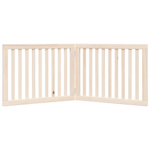 Poartă Pliabilă pentru Câini - Lemn de Plop - 160 cm - Gratis Livrare
