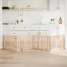 Poartă Pliabilă Câini cu Ușă - Lemn Plop - 320 cm