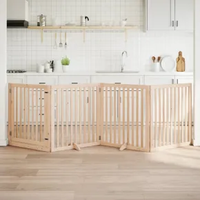 Poartă Pliabilă pentru Câini - Lemn de Plop - 320 cm