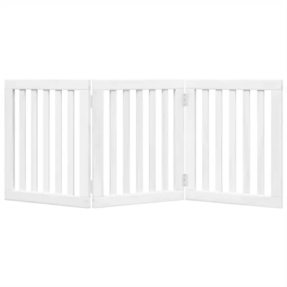 Poartă Pliabilă pentru Câini - 3 Panouri - 150 cm - Alb