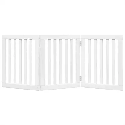 Poartă Pliabilă pentru Câini - 3 Panouri - 150 cm - Alb