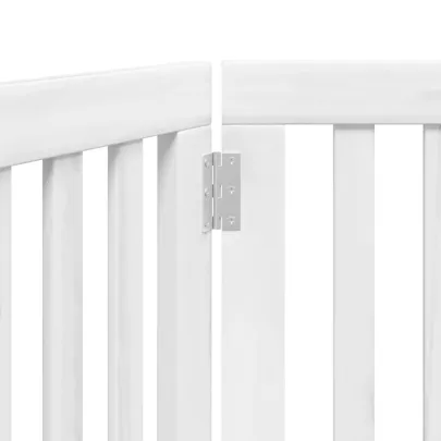 Poartă Pliabilă pentru Câini - 3 Panouri - 150 cm - Alb