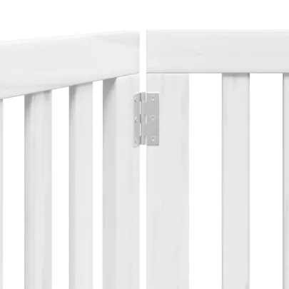 Poartă Pliabilă Câini - Lemn Plop - 150 cm - Alb