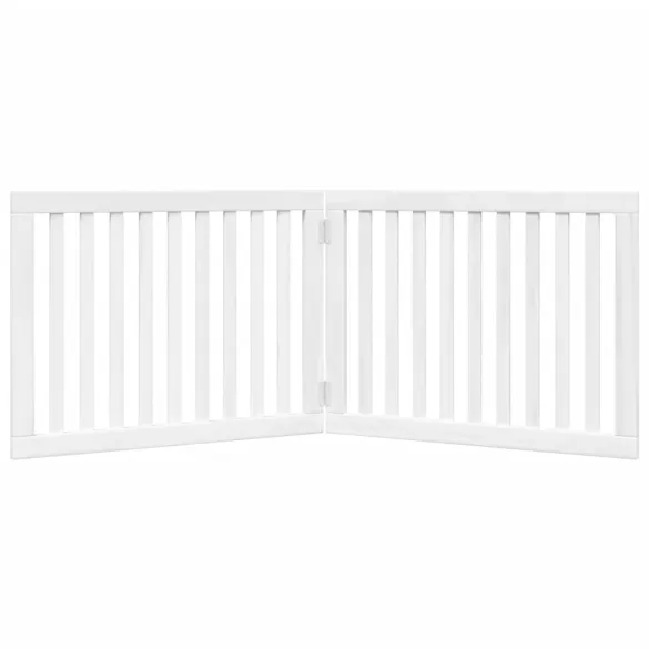 Poartă Pliabilă pentru Câini din Lemn - 160 cm - Alb