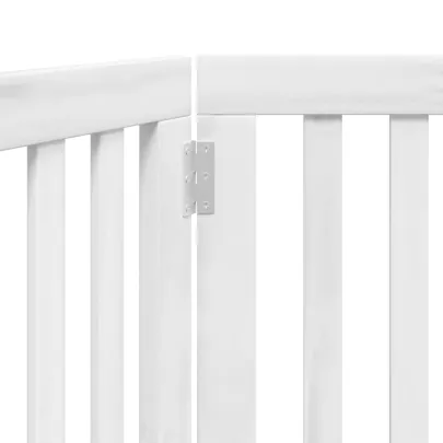 Poartă Pliabilă pentru Câini din Lemn - 160 cm - Alb