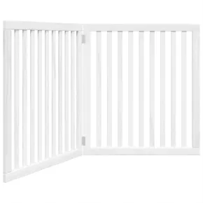 Poartă Pliabilă pentru Câini - 2 Panouri - 160 cm - Alb 2