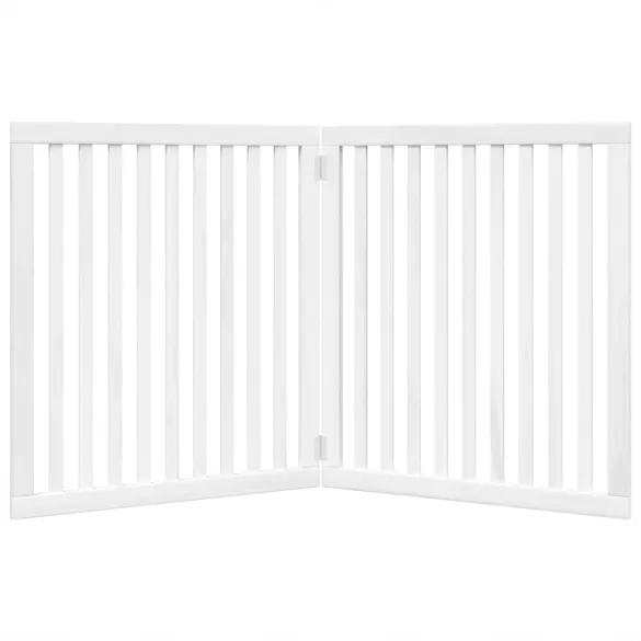 Poartă Pliabilă pentru Câini - 2 Panouri - 160 cm - Alb