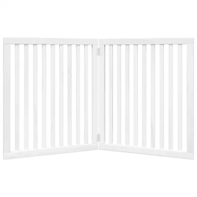 Poartă Pliabilă pentru Câini - 2 Panouri - 160 cm - Alb