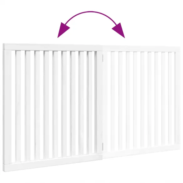 Poartă Pliabilă pentru Câini - 2 Panouri - 160 cm - Alb