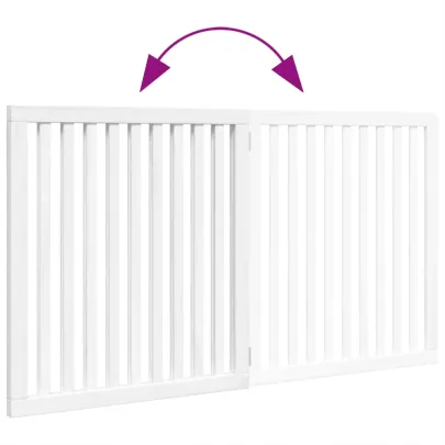 Poartă Pliabilă pentru Câini - 2 Panouri - 160 cm - Alb