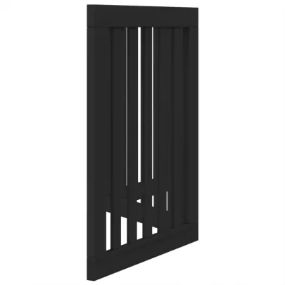 Poartă Pliabilă Câini 3 Panouri Negru 150 cm - Lemn Plop