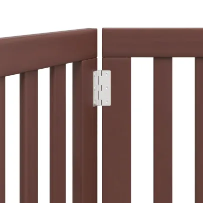 Poartă Pliabilă Câini 150 cm - Lemn Plop Maro | Livrare Gratuită