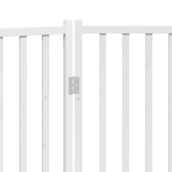 Poartă Pliabilă pentru Câini - Lemn Brad Alb, 150 cm