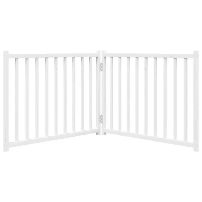 Poartă Pliabilă Câini 160 cm Lemn Brad Alb | Livrare Gratuită