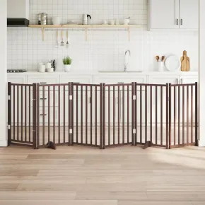 Poartă Câini Pliabilă Lemn Brad 300 cm - Gratis Livrare