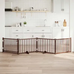 Poartă Câini Pliabilă Lemn Brad 320 cm - Livrare Gratuită