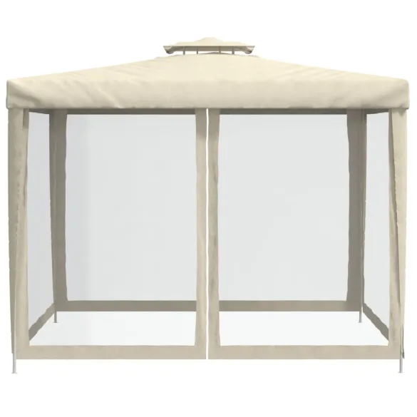 Foișor Textil cu Acoperiș Dublu - Protecție Soare/Ploaie