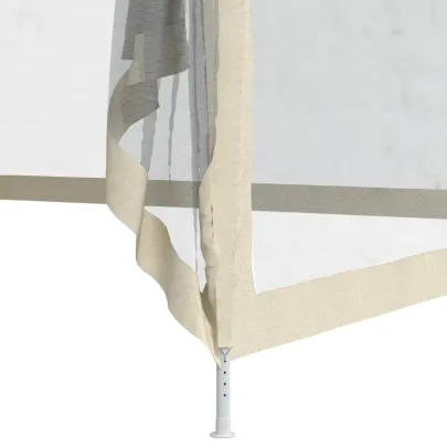 Foișor Textil cu Acoperiș Dublu - Protecție Soare/Ploaie