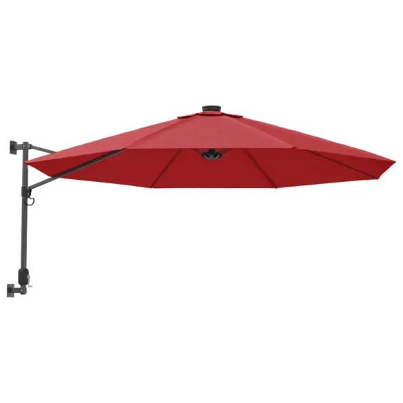 Umbrelă de perete roșu aprins 290 cm - Protecție UV