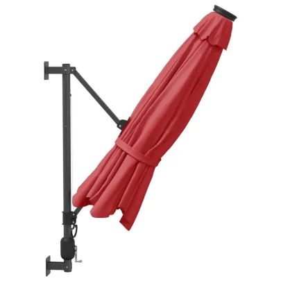 Umbrelă de soare montată pe perete cu LED-uri 290cm