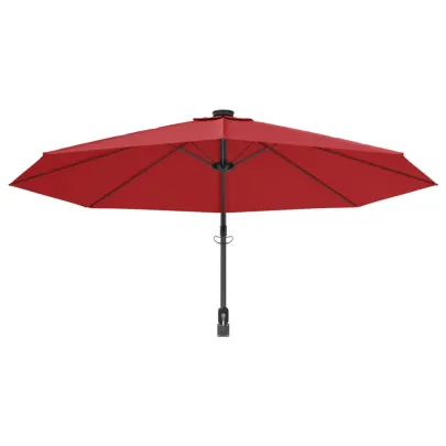 Umbrelă de soare montată pe perete cu LED-uri 290cm