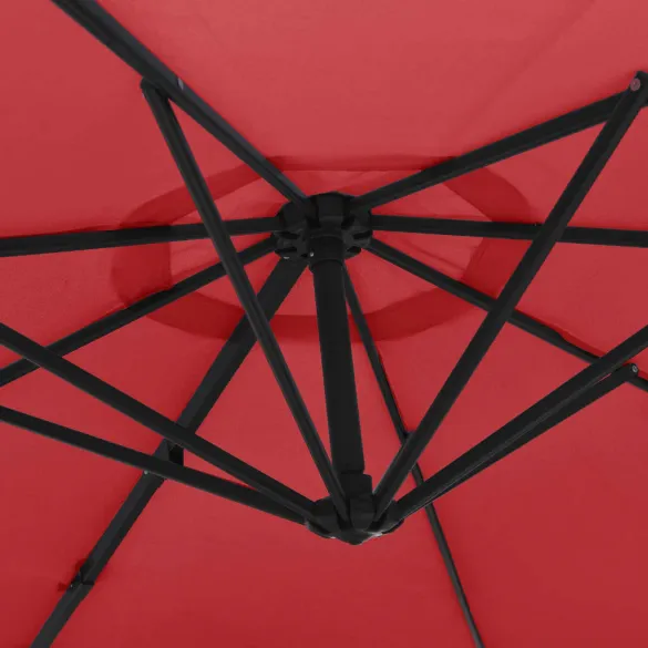 Umbrelă de soare montată pe perete cu LED-uri 290cm