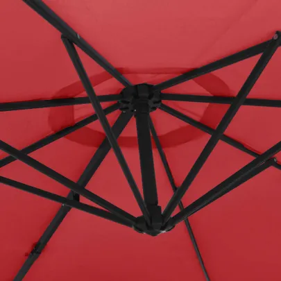Umbrelă de soare montată pe perete cu LED-uri 290cm