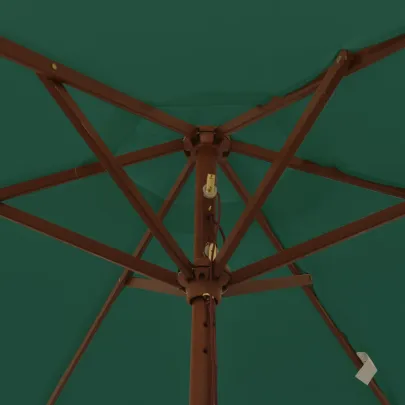 Umbrelă grădină lemn masiv - Verde | Livrare gratuită