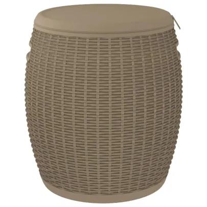 Cutie Depozitare Grădină 4 în 1 - Maro Ratan - Versatilă