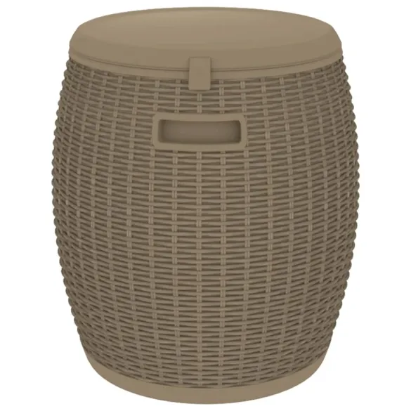 Cutie Depozitare Grădină 4 în 1 - Maro Ratan - Versatilă