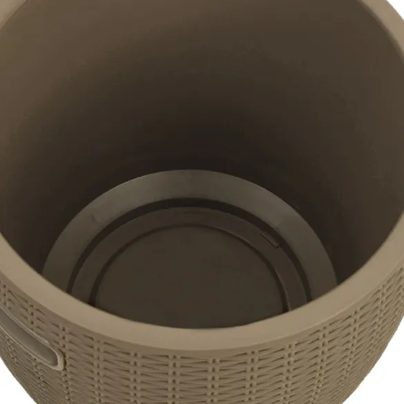 Cutie Depozitare Grădină 4 în 1 - Maro Ratan - Versatilă