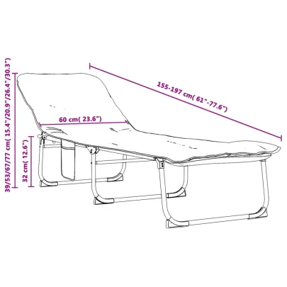 Șezlong Pliabil Bej - Material Textil | Livrare Gratuită