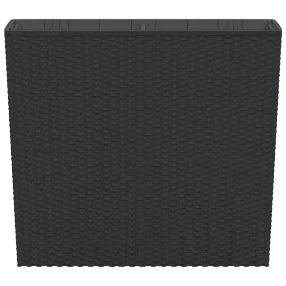 Jardinieră Ratan Antracit cu Interior Detașabil 44L