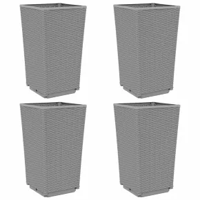 Jardiniere Grădină 4 buc - Gri Deschis - PP | Livrare Gratuită 2