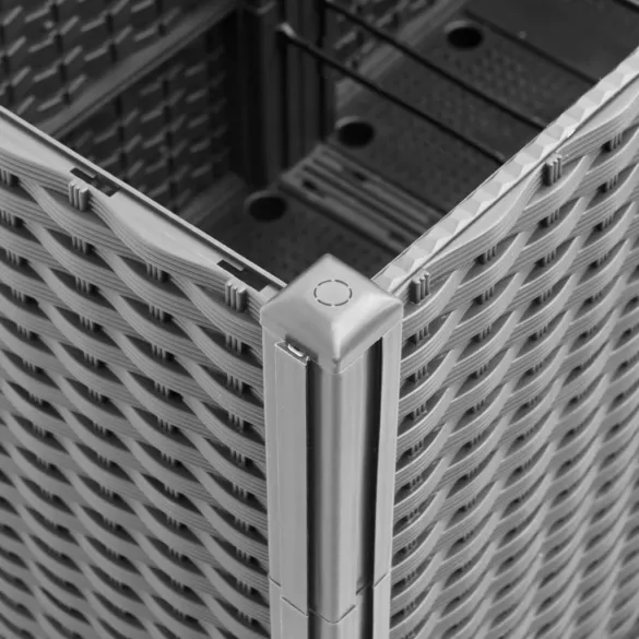 Jardinieră Grădină Modulară Gri - 160x160 cm - PP