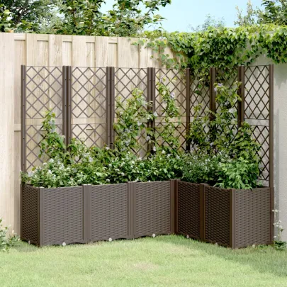 Jardinieră Grădină cu Spalier - Maro - 160x120x140 cm