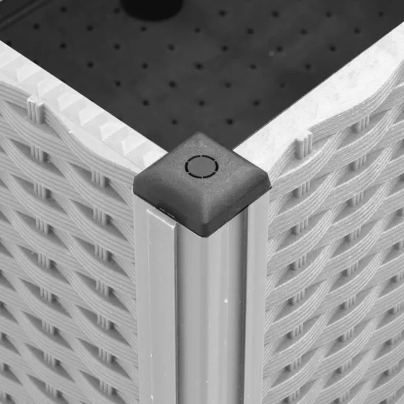 Jardinieră Grădină cu Roți - Alb - 240x50x54 cm - PP