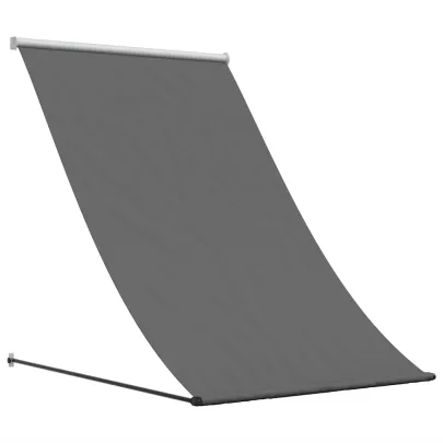 Copertină Retractabilă Antracit 100x150 cm - Textil și Oțel