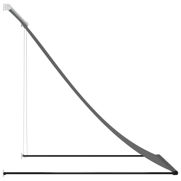 Copertină Retractabilă Antracit 100x150 cm - Textil și Oțel