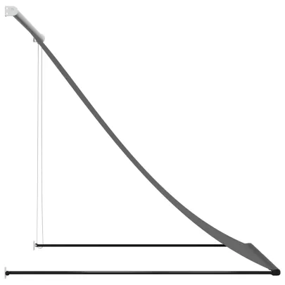 Copertină Retractabilă Antracit 100x150 cm - Textil și Oțel