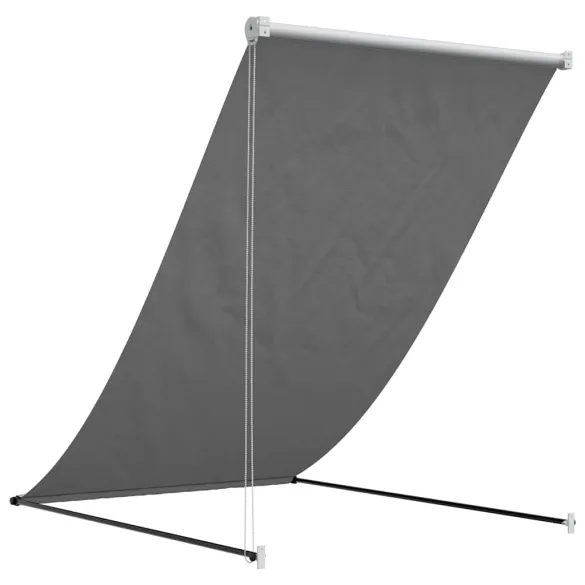 Copertină Retractabilă Antracit 100x150 cm - Textil și Oțel