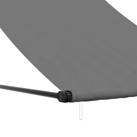 Copertină Retractabilă Antracit 100x150 cm - Textil și Oțel