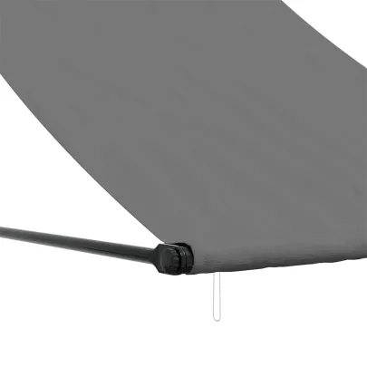 Copertină Retractabilă Antracit 100x150 cm - Textil și Oțel